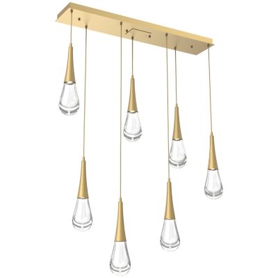 Hammerton Studio Raindrop LED Linear Chandelier - Color: Clear - Size: 7 li
