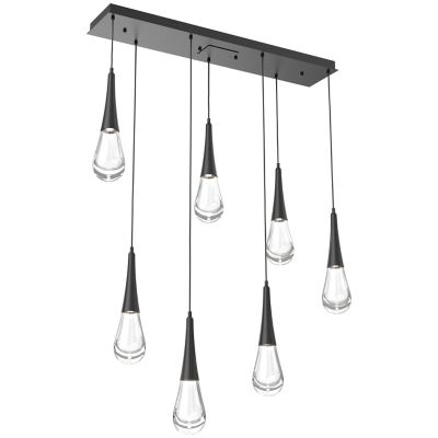 Hammerton Studio Raindrop LED Linear Chandelier - Color: Clear - Size: 7 li