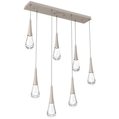 Hammerton Studio Raindrop LED Linear Chandelier - Color: Clear - Size: 7 li