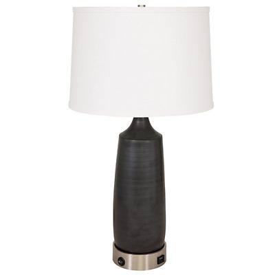 Scatchard Table Lamp with USB Port Base