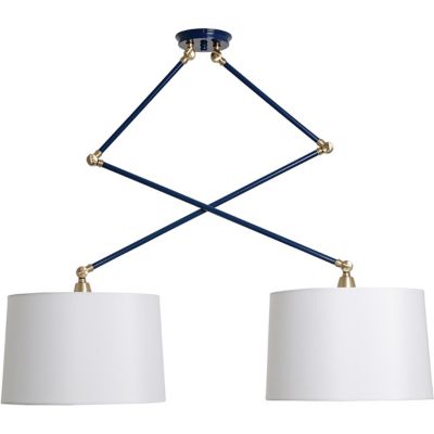 House of Troy Uptown Double Adjustable Pendant Light - Color: White - Size: