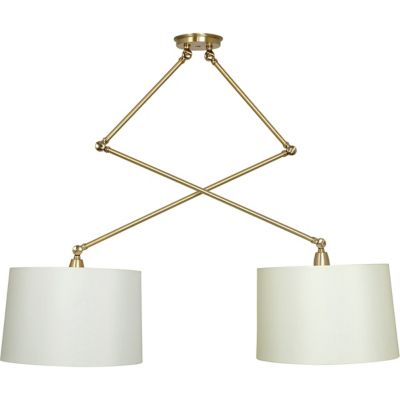House of Troy Uptown Double Adjustable Pendant Light - Color: White - Size: