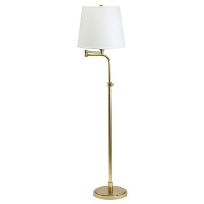 House of Troy Townhouse Adjustable Swing Arm Floor Lamp - Color: Brass - Si