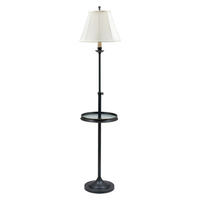 House of Troy Club Adjustable Floor Lamp Lamp With Table - Color: Bronze - 