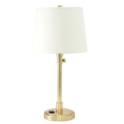 House of Troy Townhouse Adjustable Table Lamp Lamp With Convenience Outlet 