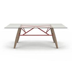 Connection Glass Top Dining Table