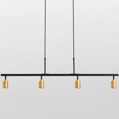 Huxe Ciero LED Linear Chandelier - Color: Black - Size: 4 light