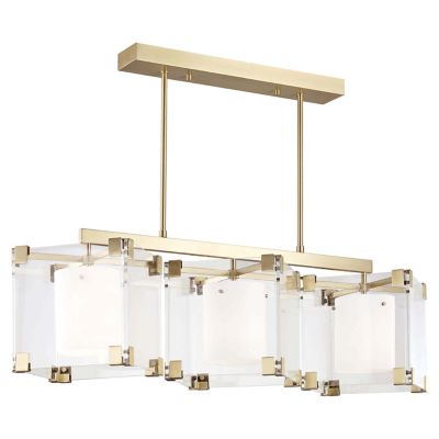 Hudson Valley Lighting Achilles Linear Chandelier - Color: Metallics - Size