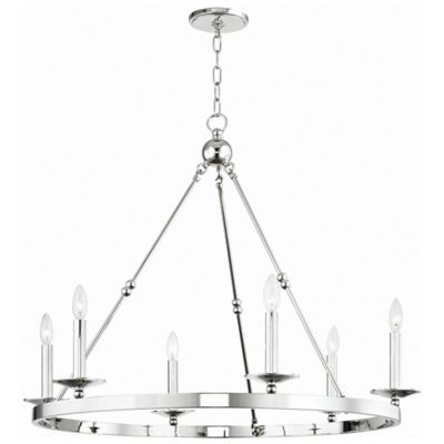 Hudson Valley Lighting Allendale Chandelier - Color: Silver - Size: 6 light