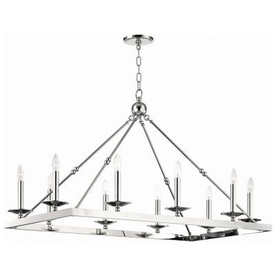 Hudson Valley Lighting Allendale 10-Light Chandelier - Color: Silver - Size