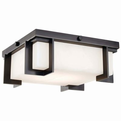 Hudson Valley Lighting Delmar LED Flushmount Light - Color: Bronze - Size: 