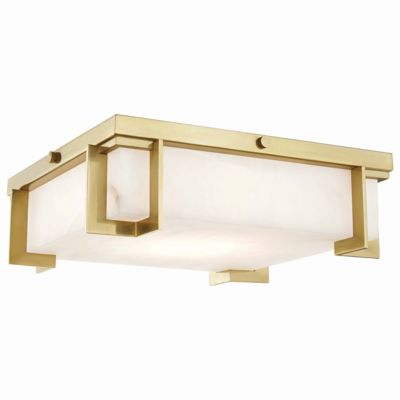 Hudson Valley Lighting Delmar LED Flushmount Light - Color: Brass - Size: L