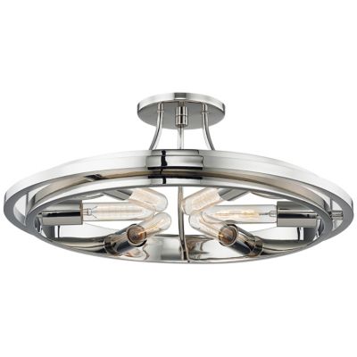 Hudson Valley Lighting Chambers Flushmount Light - Color: Polished Nickel -