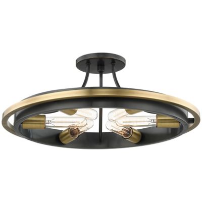 Hudson Valley Lighting Chambers Flushmount Light - Color: Bronze - Size: 6 