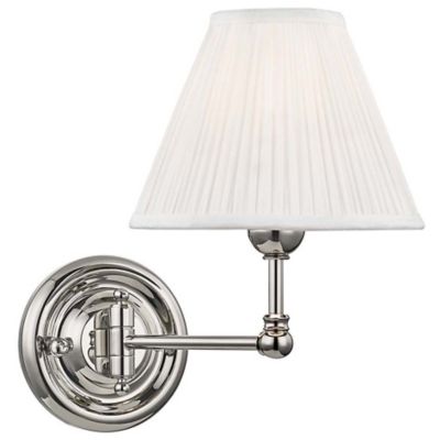 Hudson Valley Lighting Classic No.1 Swing-Arm Wall Sconce - Color: White - 