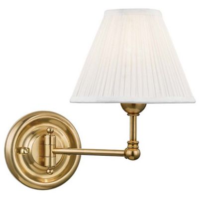 Hudson Valley Lighting Classic No.1 Swing-Arm Wall Sconce - Color: White - 