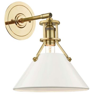 Hudson Valley Lighting Painted Wall Sconce - Color: Brass - Size: 1 light -