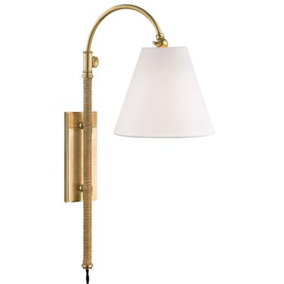 Hudson Valley Lighting Curves No.1 Adjustable Wall Sconce - Color: White - 