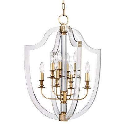 Hudson Valley Lighting Arietta 8-Light Pendant Light - Color: Brass - Size: