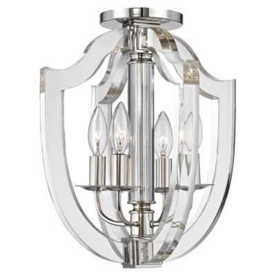 Hudson Valley Lighting Arietta Semi-Flushmount Light - Color: Silver - Size