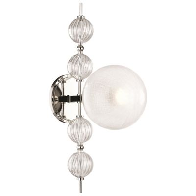 Hudson Valley Lighting Calypso Wall Sconce - Color: Silver - Size: 1 light 