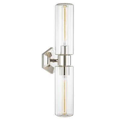 Hudson Valley Lighting Roebling Wall Sconce - Color: Clear - Size: 2 light - 5124-PN