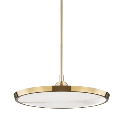 Hudson Valley Lighting Draper LED Pendant Light - Color: White - Size: 20