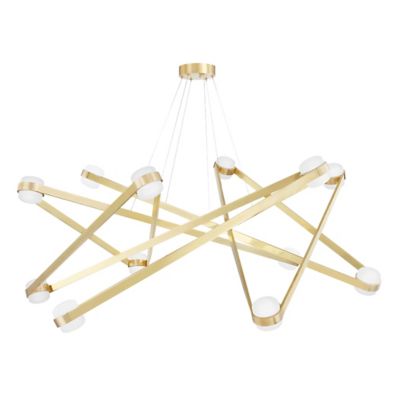 Hudson Valley Lighting Orbit LED Chandelier - Color: Brass - Size: 12 light