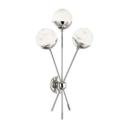 Hudson Valley Lighting Saratoga Tall Wall Sconce - Color: Silver - Size: 3 