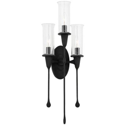 Hudson Valley Lighting Chisel Wall Sconce - Color: Black - Size: 3 light - 