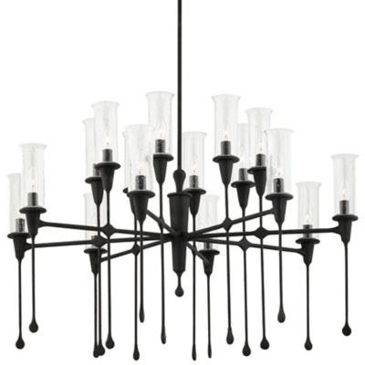 Hudson Valley Lighting Chisel Chandelier - Color: Black - Size: Large - 414