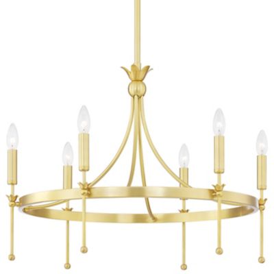 Hudson Valley Lighting Gates Chandelier - Color: Brass - Size: Small - 4327