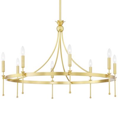 Hudson Valley Lighting Gates Chandelier - Color: Brass - Size: Medium - 433