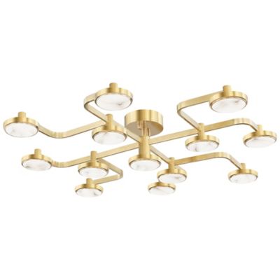 Hudson Valley Lighting Meander LED Chandelier - Color: Brass - Size: Large 