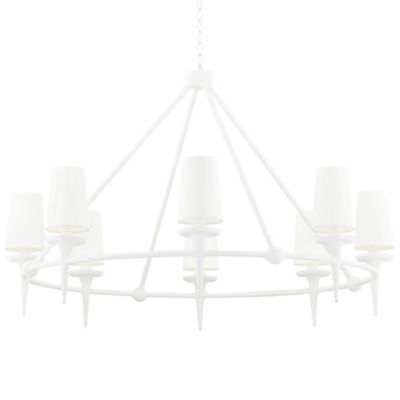 Hudson Valley Lighting Torch Chandelier - Color: White - Size: 8 light - 66