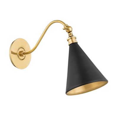 Hudson Valley Lighting Osterley Wall Sconce - Color: Black - Size: Small - 