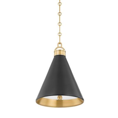 Hudson Valley Lighting Osterley Pendant Light - Color: Black - Size: Small 