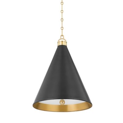 Hudson Valley Lighting Osterley Pendant Light - Color: Black - Size: Medium