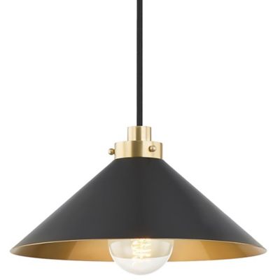 Hudson Valley Lighting Clivedon Pendant Light - Color: Brass - Size: Small 