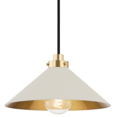 Hudson Valley Lighting Clivedon Pendant Light - Color: Brass - Size: Small 