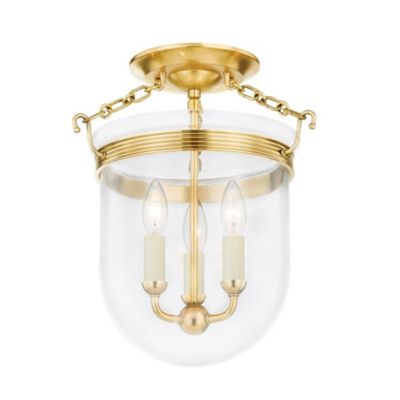 Hudson Valley Lighting Rousham Semi-Flushmount Light - Color: Clear - Size: