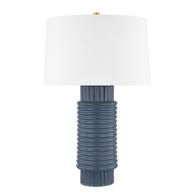 Hudson Valley Lighting Broderick Table Lamp - Color: Blue - Size: 1 light -