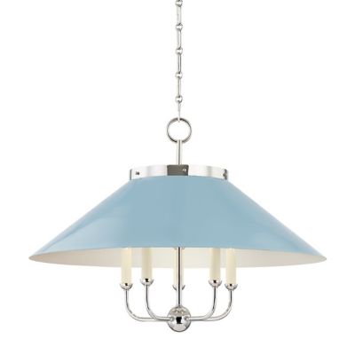 Hudson Valley Lighting Clivedon Chandelier - Color: Blue - Size: 5 light - 