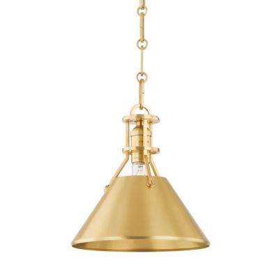 Hudson Valley Lighting Metal No. 2 Pendant Light - Color: Brass - Size: Sma