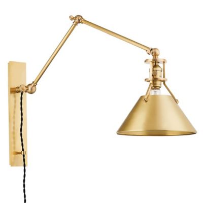 Hudson Valley Lighting Metal No. 2 Portable Sconce - Color: Brass - Size: 1