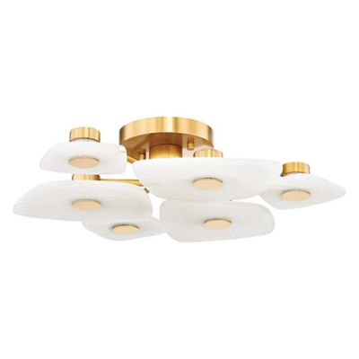 Hudson Valley Lighting Holmdel LED Semi-Flushmount Light - Color: Brass - S