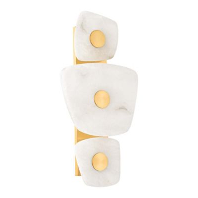 Hudson Valley Lighting Holmdel LED Wall Sconce in Brass, Size: 3 light