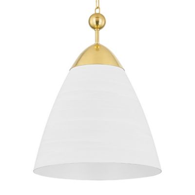 Hudson Valley Lighting Bronson Pendant Light - Color: White - Size: Medium 