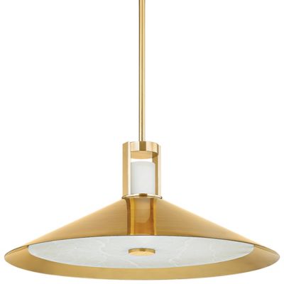 Hudson Valley Lighting Clermont LED Pendant Light - Color: Brass - Size: 2