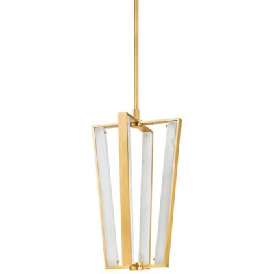 Hudson Valley Lighting Edgemere LED Pendant Light - Color: Brass - Size: Me